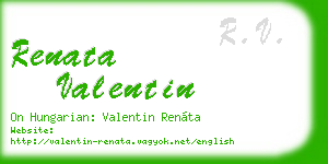 renata valentin business card
